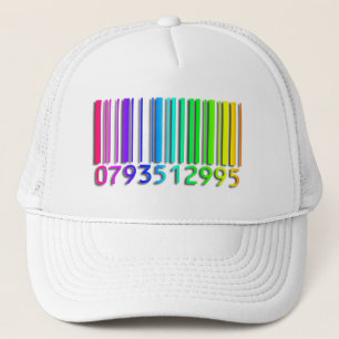 Barcode White Trucker Hat Truckerkappe