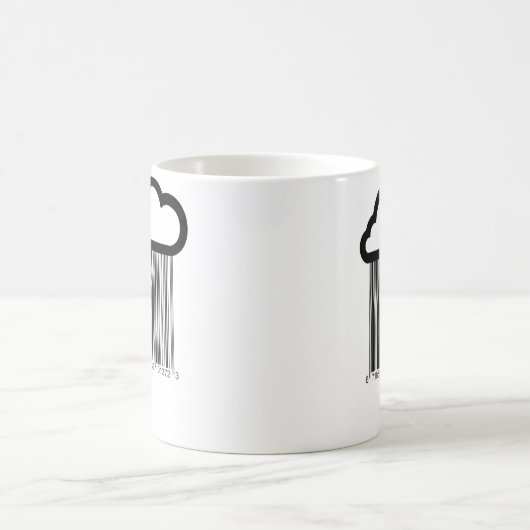 Barcode-Wolken-Illustrations-Tasse Kaffeetasse (Mittel)