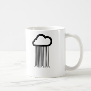 Barcode-Wolken-Illustrations-Tasse Kaffeetasse