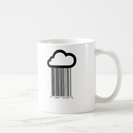 Barcode-Wolken-Illustrations-Tasse Kaffeetasse (Rechts)