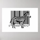 Barcode Zebra-Abbildung Poster (Vorne)