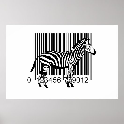 Barcode Zebra-Abbildung Poster (Vorne)