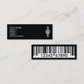 Barcodemädchen: 2 mit Seiten versehen: Mini Visitenkarte (Vorne/Hinten)