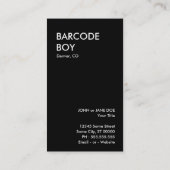 Barcodemädchen Visitenkarte (Rückseite)