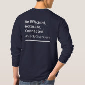 Barcoding Long-Sleeve Navy Blue Shirt (Rückseite)
