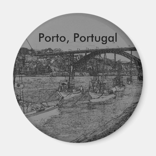 Barcos, Porto, Portugal Magnet (Vorne)