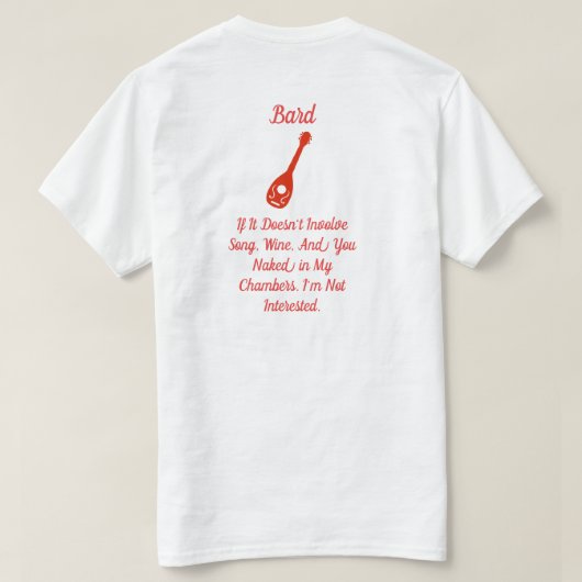 Bard-Beteiligung T-Shirt (Design Rückseite)