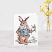 Bard Bunny Karte (Gelbe Blume)