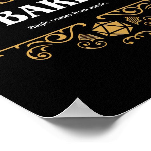 Bard Class Tabletop RPG Gaming Poster (Ecke)