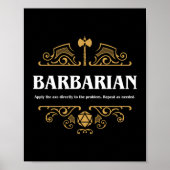 Bard Class Tabletop RPG Gaming Poster (Vorne)