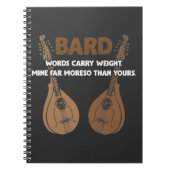 Bard D20 Dice Dungeon Dragons RPG Fantasy Gamer Notizblock (Vorderseite)