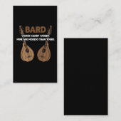 Bard D20 Dice Dungeon Dragons RPG Fantasy Gamer Visitenkarte (Vorne/Hinten)