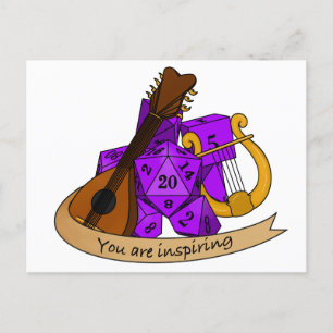 Bard Dice Design Ankündigungspostkarte
