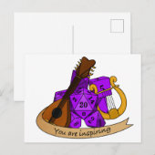 Bard Dice Design Ankündigungspostkarte (Vorne/Hinten)