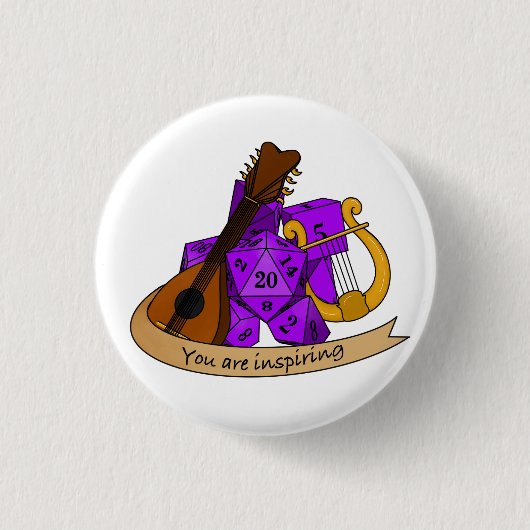 Bard Dice Design Button (Vorderseite)