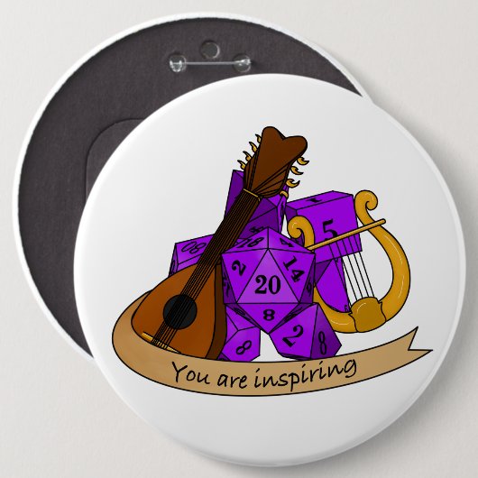 Bard Dice Design Button (Vorne & Hinten)