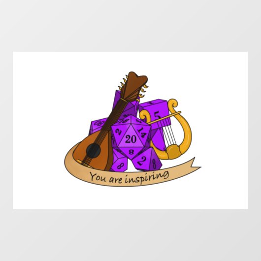 Bard Dice Design Fensteraufkleber (Blatt)