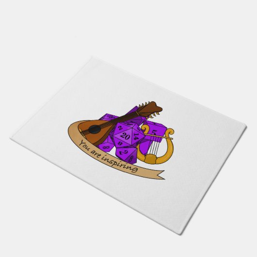 Bard Dice Design Fußmatte (Schrägansicht)