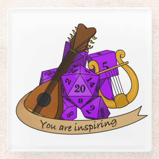 Bard Dice Design Glasuntersetzer (Vorderseite)