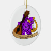 Bard Dice Design Keramik Ornament (Rechts)
