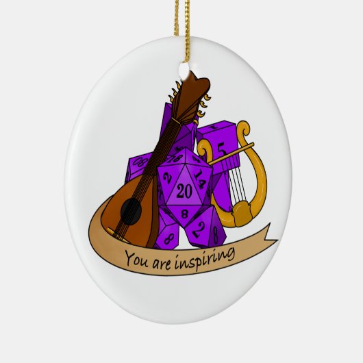 Bard Dice Design Keramik Ornament (Rechts)