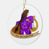 Bard Dice Design Keramik Ornament (Links)