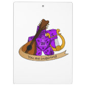 Bard Dice Design Klemmbrett (Rückseite)