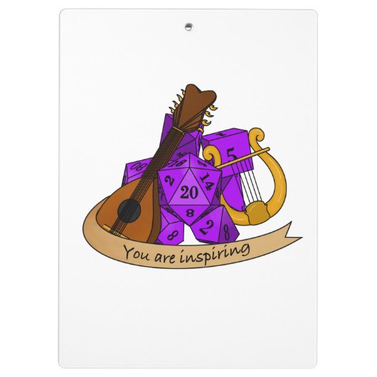 Bard Dice Design Klemmbrett (Rückseite)