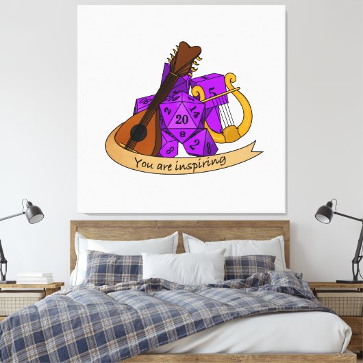 Bard Dice Design Leinwanddruck (Insitu (Schlafzimmer))