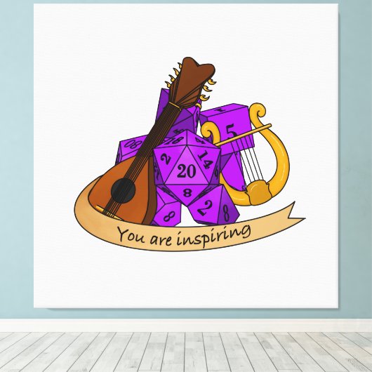 Bard Dice Design Leinwanddruck (Insitu (Holzboden))