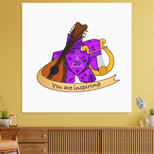 Bard Dice Design Leinwanddruck (Insitu (Wohnzimmer))