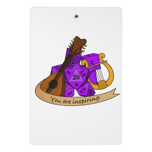 Bard Dice Design Mini Klemmbrett (Rückseite)