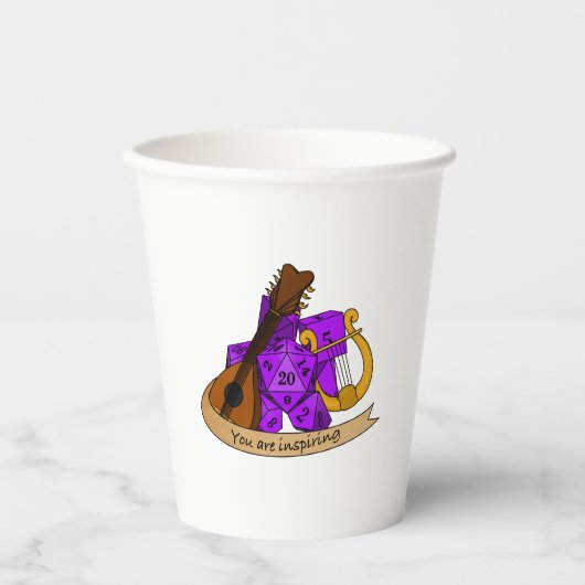Bard Dice Design Pappbecher (Vorderseite)