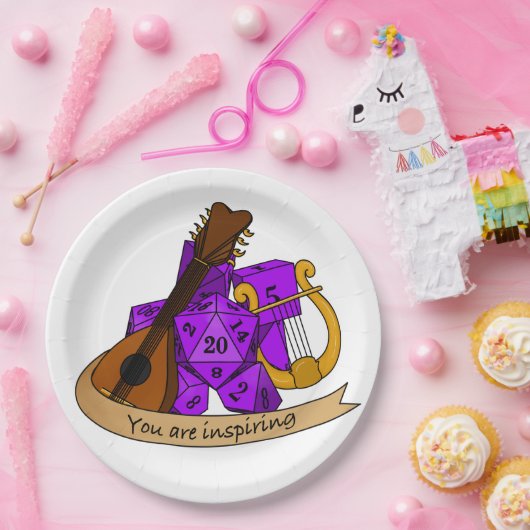 Bard Dice Design Pappteller (Party)