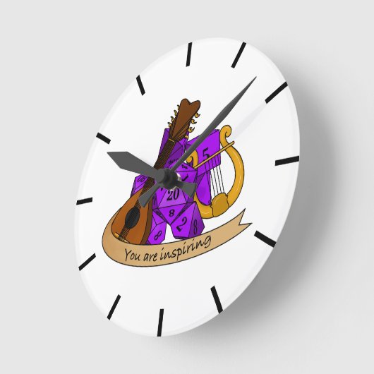 Bard Dice Design Runde Wanduhr (Winkel)