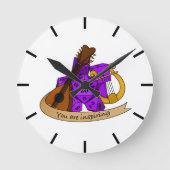 Bard Dice Design Runde Wanduhr (Vorderseite)