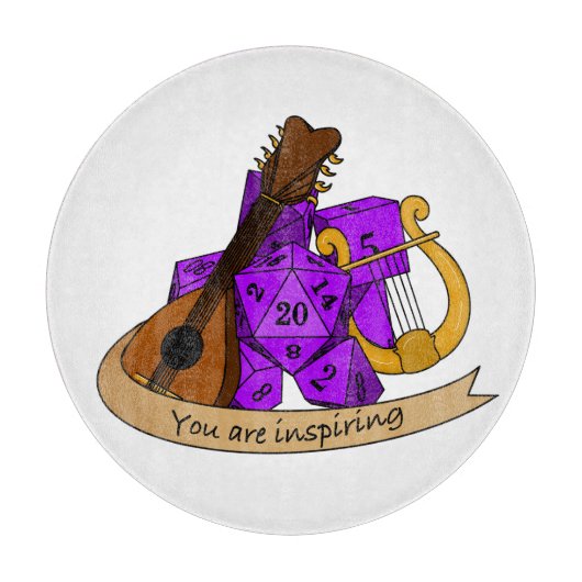 Bard Dice Design Schneidebrett (Vorderseite)