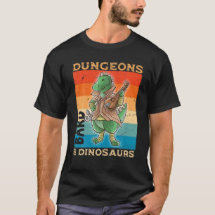 Bard Dungeons and Dinosaurier Dinosaurier Nerd RPG T-Shirt