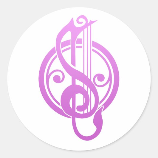 Bard Song Weaver DnD Runder Aufkleber (Vorderseite)