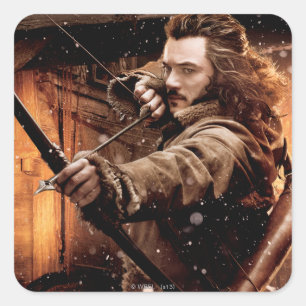 BARD THE BOWMAN™ and Character Movie Poster Quadratischer Aufkleber