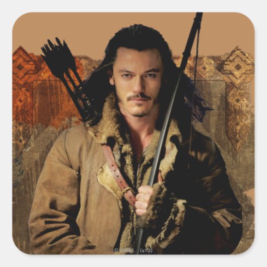 BARD THE BOWMAN™ Gerahmt Graphic Quadratischer Aufkleber (Vorderseite)