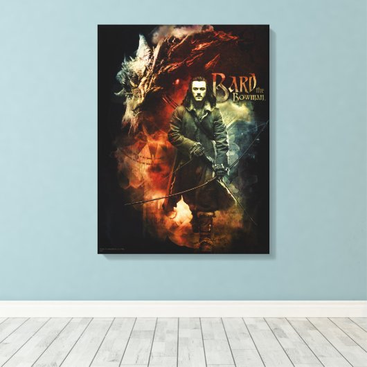 BARD THE BOWMAN™ & Smaug Leinwanddruck (Insitu (Holzboden))
