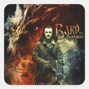BARD THE BOWMAN™ & Smaug Quadratischer Aufkleber