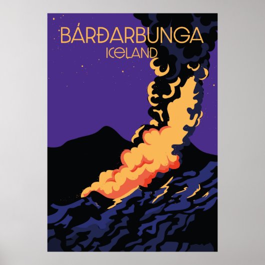 Bárðarbunga, Ausflugsplakat im Eisland. Poster (Vorne)