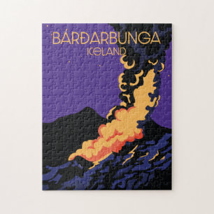 Bárðarbunga, Island Reiseplakat. Puzzle