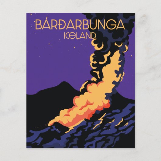 Bárðarbunga, Reisekarte im Eisland. Flyer (Vorne)