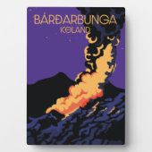 Bárðarbunga, Reisekarte im Eisland. Fotoplatte (Vorderseite)