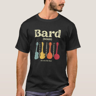 Barde Klassen-Tabletop-Definition Musikalischer Wu T-Shirt