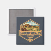 Bardenas Reales Spanien Reisen Abzeichen Magnet (Vorderseite/Rückseite)