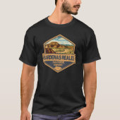 Bardenas Reales Spanien Reisen Abzeichen T-Shirt (Vorderseite)